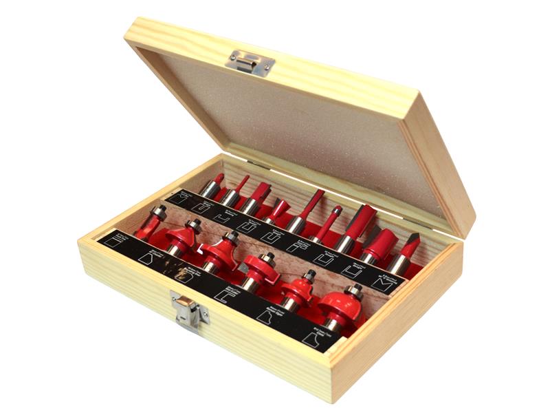 FAIRBS15 - 1/2in TCT Router Bit Set, 15 Piece