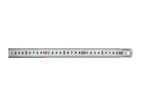 FAIRUL300MS - Matt Silver Measuring Rule 300mm