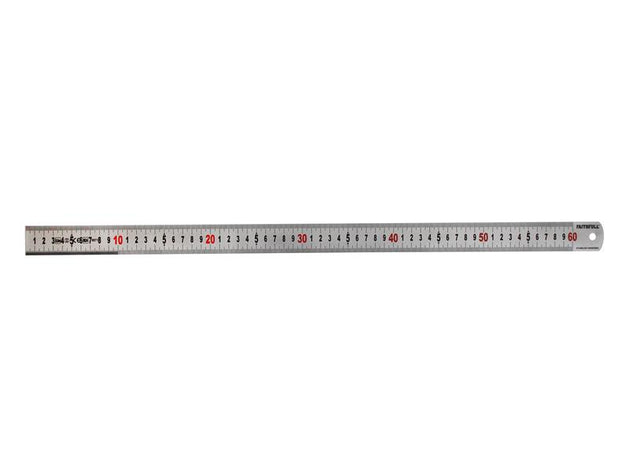 FAIRUL600MS - Matt Silver Measuring Rule 600mm