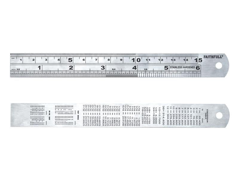 FAIRULE150SS - Steel Rule 150mm / 6in x 19mm