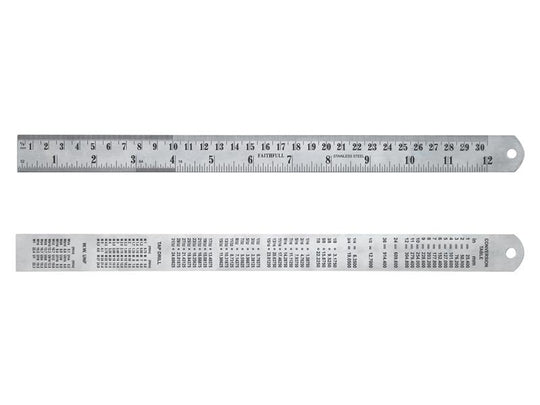 FAIRULE300SS - Steel Rule 300mm / 12in x 25mm