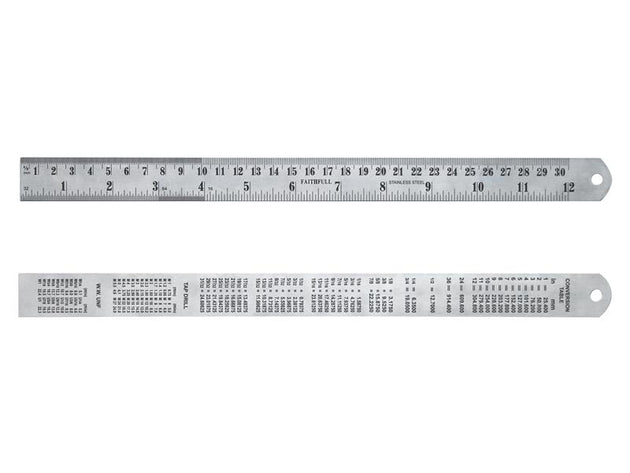 FAIRULE300SS - Steel Rule 300mm / 12in x 25mm