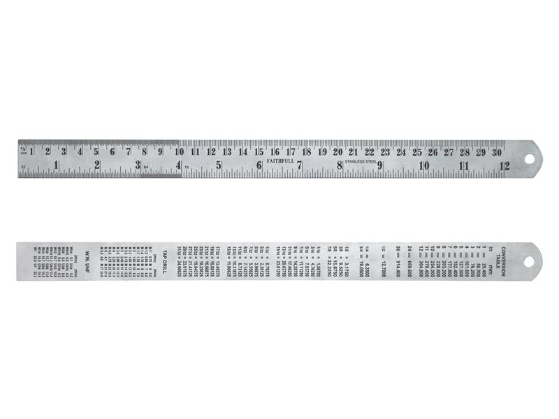 FAIRULE300SS - Steel Rule 300mm / 12in x 25mm