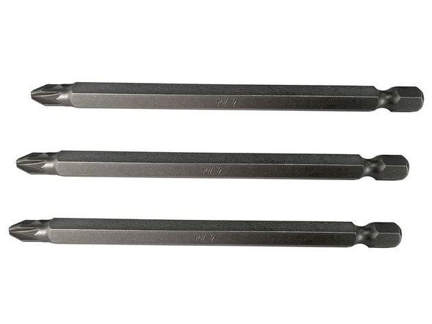FAISBPZ2100 - Pozidriv S2 Power Screwdriver Bits PZ2 x 100mm (Pack 3)