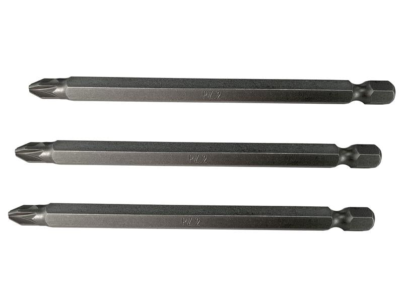 FAISBPZ2100 - Pozidriv S2 Power Screwdriver Bits PZ2 x 100mm (Pack 3)