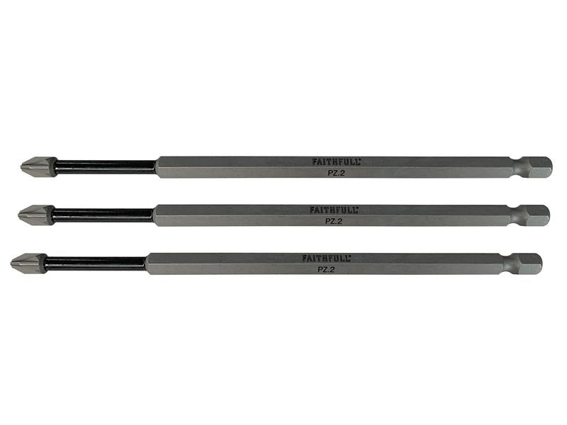 FAISBPZ2150I - Pozidriv Impact Screwdriver Bits PZ2 x 150mm (Pack 3)