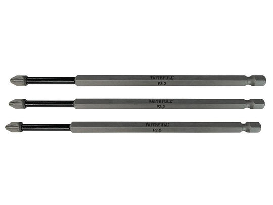 FAISBPZ2150I - Pozidriv Impact Screwdriver Bits PZ2 x 150mm (Pack 3)