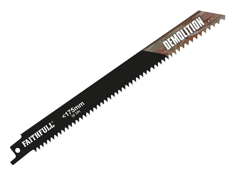 FAISBS1122HF - S1122HF Bi-Metal Sabre Saw Blade Demolition 200mm 10 TPI (Pack 5)