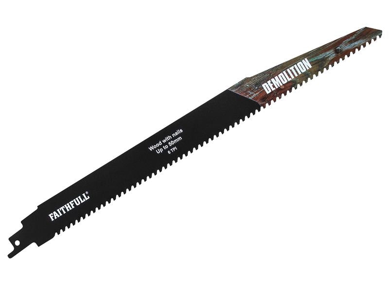 FAISBS1250HM - S1250HM Demolition Carbide Sabre Saw Blade 304mm x 6 TPI