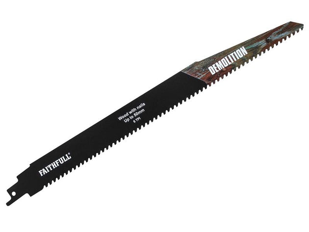 FAISBS1250HM - S1250HM Demolition Carbide Sabre Saw Blade 304mm x 6 TPI