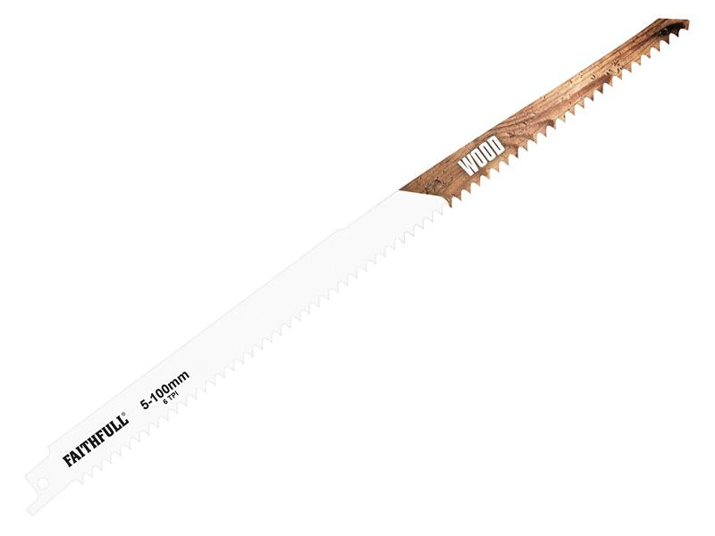 FAISBS1411D - S1411D Sabre Saw Blade Wood 300mm 6 TPI (Pack 5)