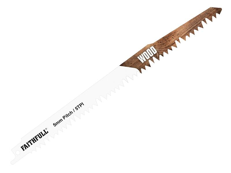 FAISBS1531L - S1531L Sabre Saw Blade Wood 240mm 5 TPI (Pack 5)