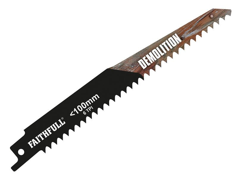 FAISBS611DF - S611DF Bi-Metal Sabre Saw Blade Demolition 150mm 6 TPI (Pack 5)