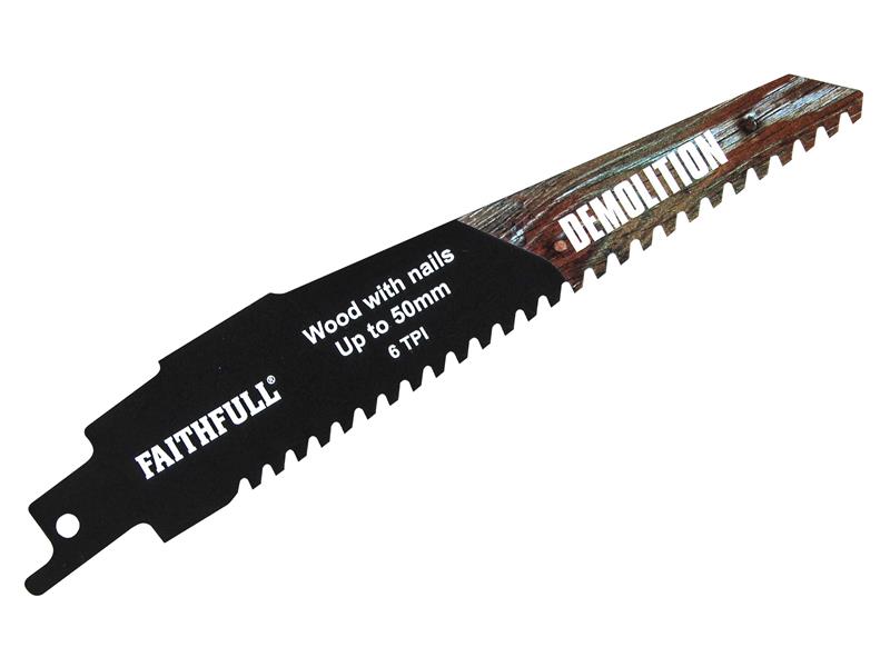 FAISBS940HM - S940HM Demolition Carbide Sabre Saw Blade 152mm x 6 TPI