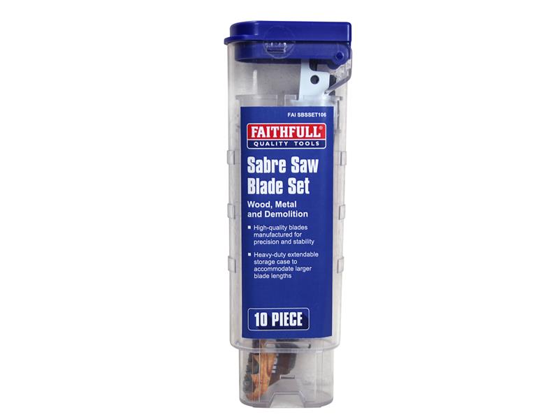 FAISBSSET106 - Sabre Saw Blade Set, 10 Piece