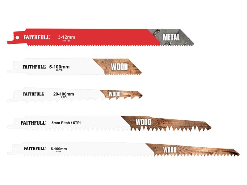 FAISBSSET15M - Sabre Saw Blade Set, 15 Piece