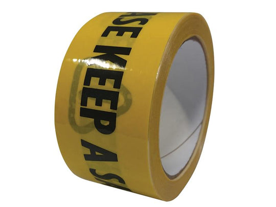 FAITAPEHAZSD - Laminated Self-Adhesive Hazard TapeÂ Social Distance Black/Yellow 50mm x 33m