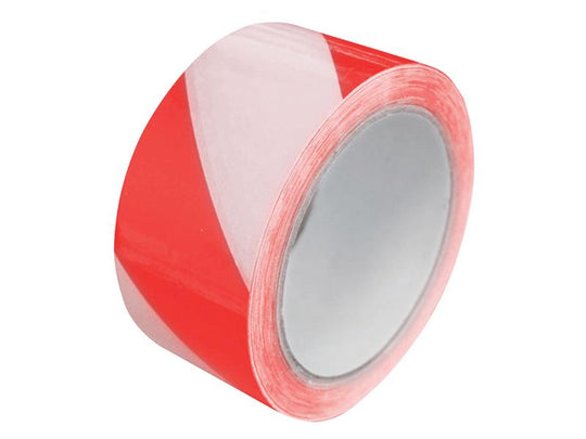 FAITAPERWLAM - Laminated Self-Adhesive Hazard TapeÂ Red/White 50mm x 33m