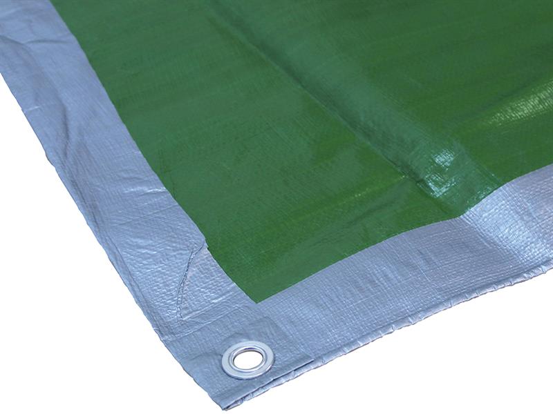 FAITARP1812 - Tarpaulin Green/Silver 5.4 x 3.6m (18 x 12ft) 80gsm