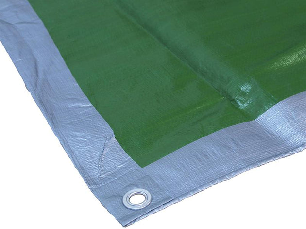 FAITARP1812 - Tarpaulin Green/Silver 5.4 x 3.6m (18 x 12ft) 80gsm