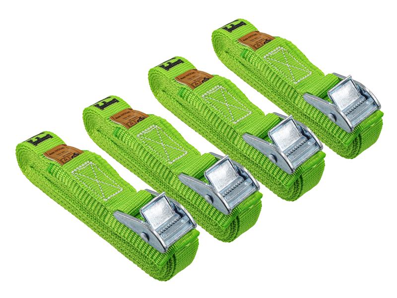 FAITDCAMSET4 - Cam Buckle Tie-Downs 5m x 25mm, 4 Piece