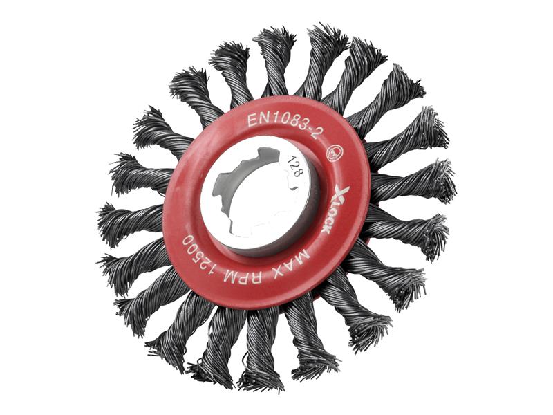 FAIWBCT115XL - X-LOCK Conical Wire Brush 115mm M14x2, 0.50mm Steel Wire