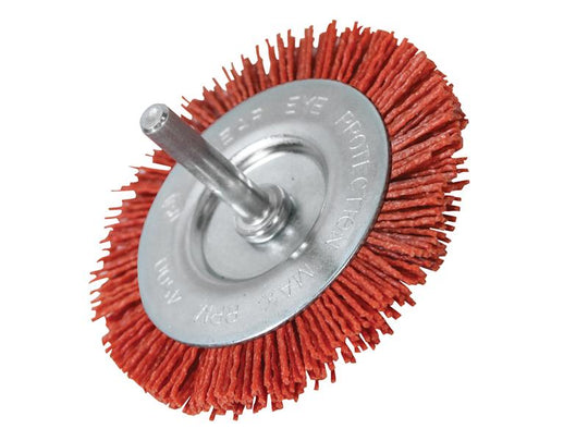 FAIWBN75C - Nylon Wheel Flat 75mm x 6mm Shank