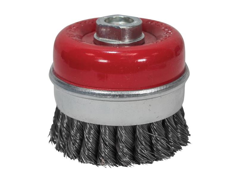FAIWBT80 - Wire Cup Brush Twist Knot 80mm M14x2, 0.50mm Steel Wire