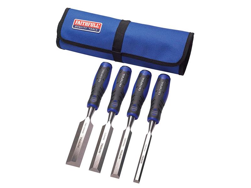 FAIWCSGS4CR - Soft Grip Chisel Set + Chisel Roll, 4 Piece