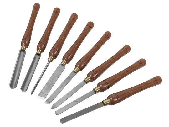 FAIWCTSET8B - HSS Turning Chisel Wooden Boxed Set, 8 Piece