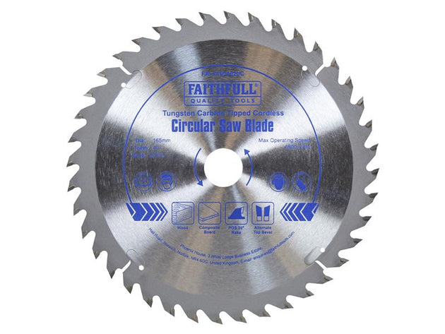 FAIZ1654020C - TCT Cordless Trimsaw Blade 165 x 20mm x 40T POS