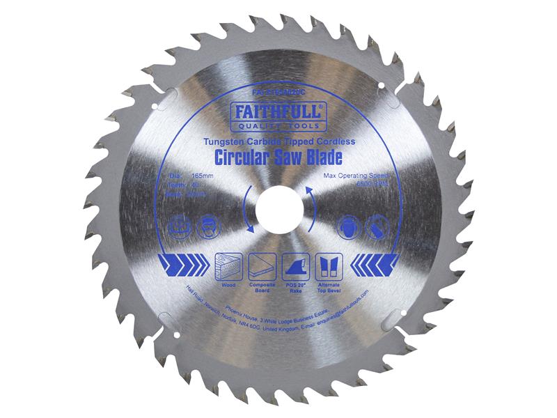 FAIZ1654020C - TCT Cordless Trimsaw Blade 165 x 20mm x 40T POS
