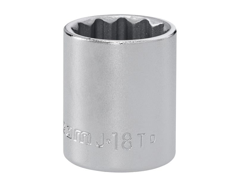 FCMJ18T - J.18T 12 Point Standard Socket 3/8in Drive 18mm