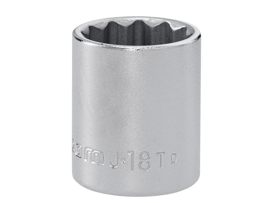 FCMJ18T - J.18T 12 Point Standard Socket 3/8in Drive 18mm