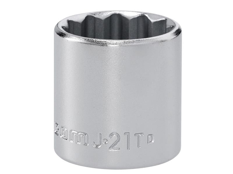FCMJ21T - J.21T 12 Point Standard Socket 3/8in Drive 21mm