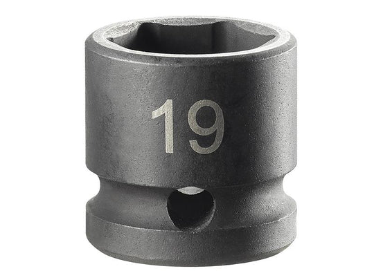 FCMNSS19A - 6-Point Stubby Impact Socket 1/2in Drive 19mm