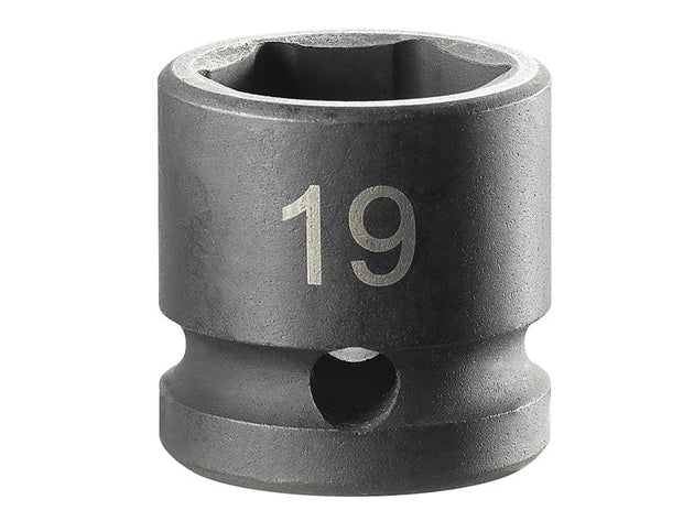 FCMNSS19A - 6-Point Stubby Impact Socket 1/2in Drive 19mm