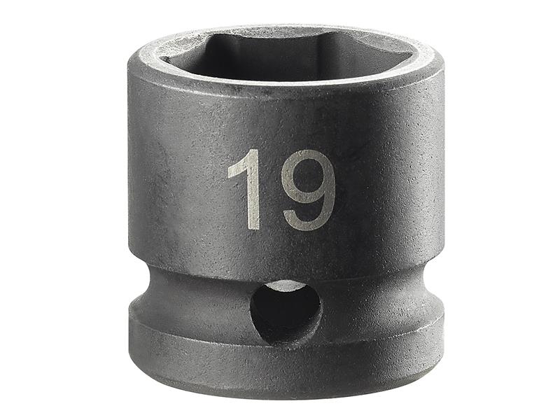 FCMNSS19A - 6-Point Stubby Impact Socket 1/2in Drive 19mm
