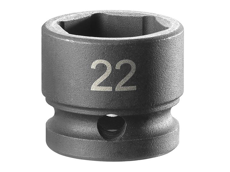 FCMNSS22A - 6-Point Stubby Impact Socket 1/2in Drive 22mm