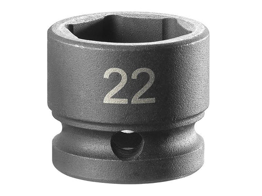 FCMNSS22A - 6-Point Stubby Impact Socket 1/2in Drive 22mm
