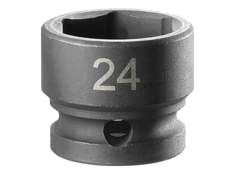 FCMNSS24A - 6-Point Stubby Impact Socket 1/2in Drive 24mm