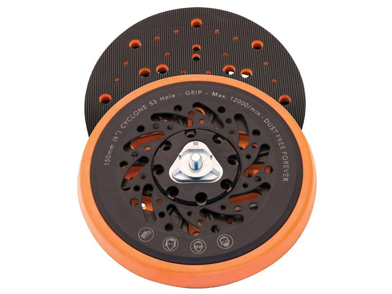 FLEFE654 - Cycloneâ„¢ Backing Pad Medium 53 Hole 150mm