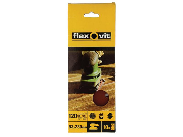 FLV26341 - 1/3 Sanding Sheets Perforated Fine 120 Grit (Pack 10)