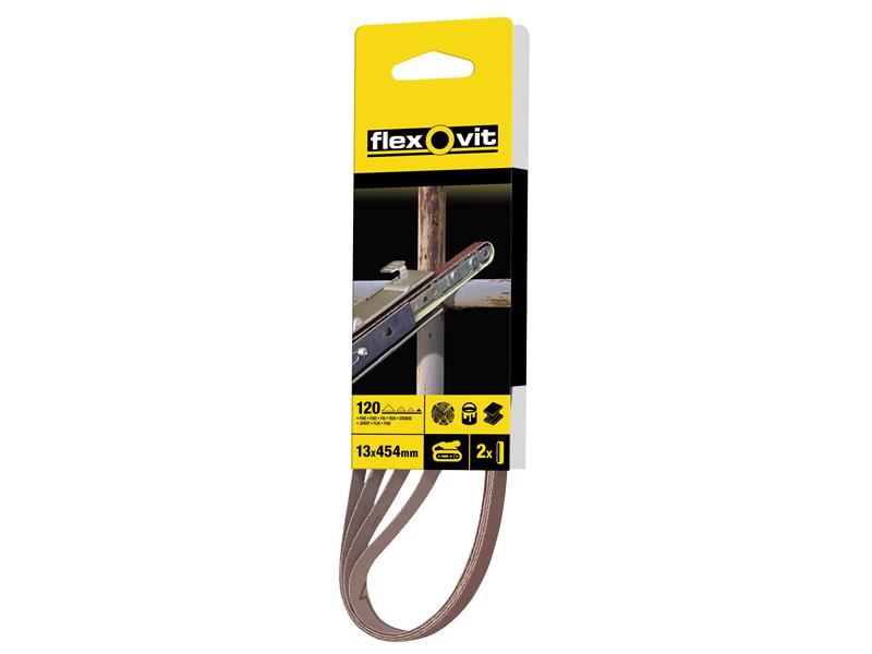 FLV26460 - Powerfile Sanding Belt 454mm x 13mm Fine 120g (Pack 4)