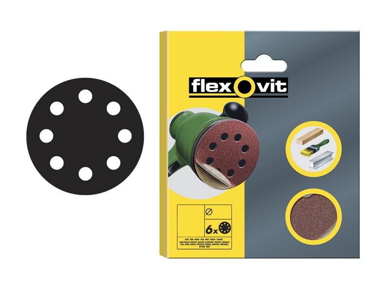 FLV64743 - Hook & Loop Sanding Disc 115mm Coarse 50G (Pack 6)