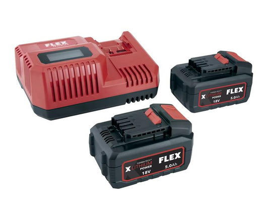 FLXPSET2X5 - P-Set 55 R/BS Battery & Charger Set 18V