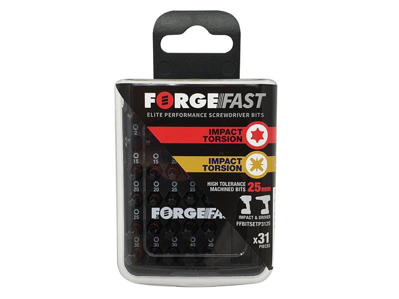 FORFFBSPZT31 - ForgeFast PZ/TX Compatible Impact Bit Set, 31 Piece