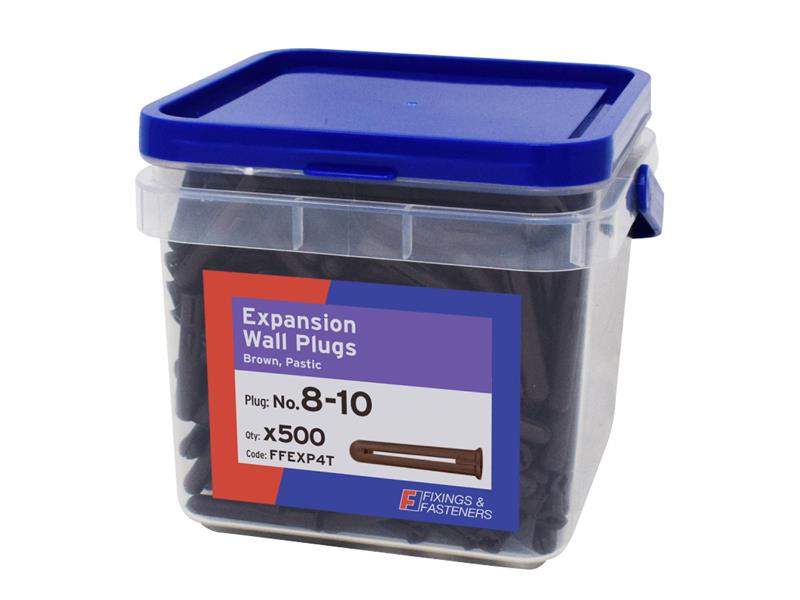 FORFFEXP4T - Expansion Wall Plugs Wall Plug Brown 8-10 Tub 500