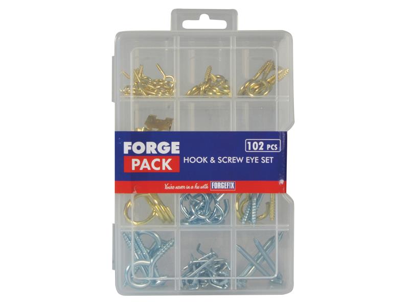 FORFPHESET - Hook & Screw Eye ForgePack Kit, 102 Piece