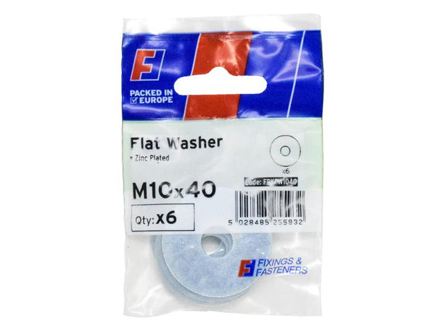 FORFPKFW1040 - Flat Washers ZP M10 x 40mm ForgePack 6